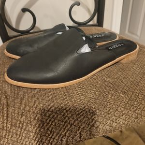 Torrid 12 Wide Width Mule Leather Slip Ons Shoes Flats Work Casual Party Date